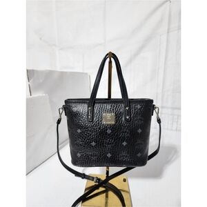 MCM Mini Tote Bag Black/Grey